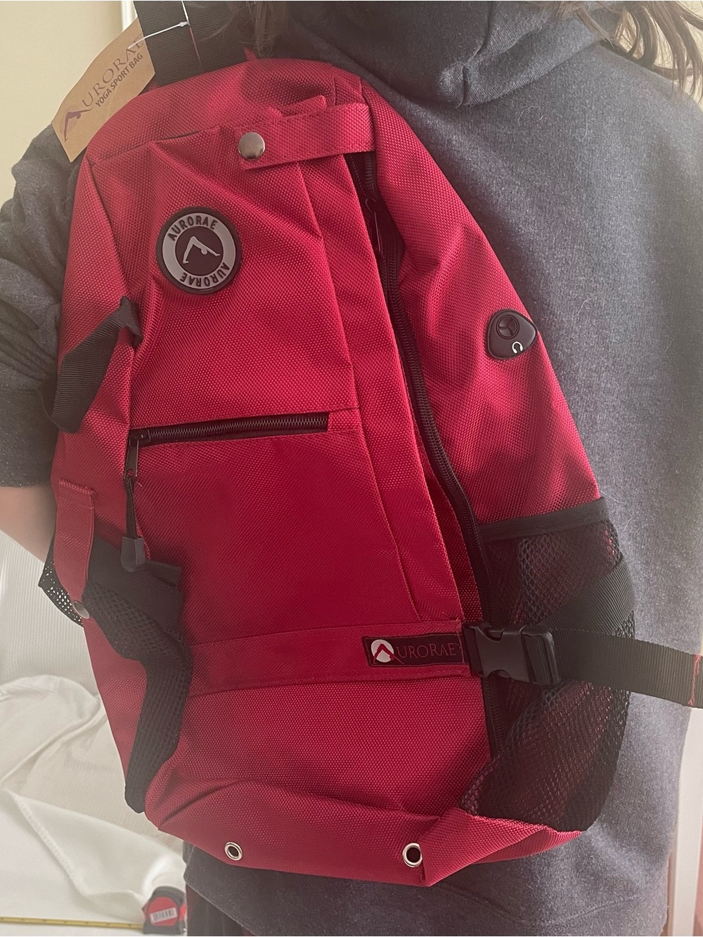 Red Sling Backpack  - crossbody sling bag yoga NWT